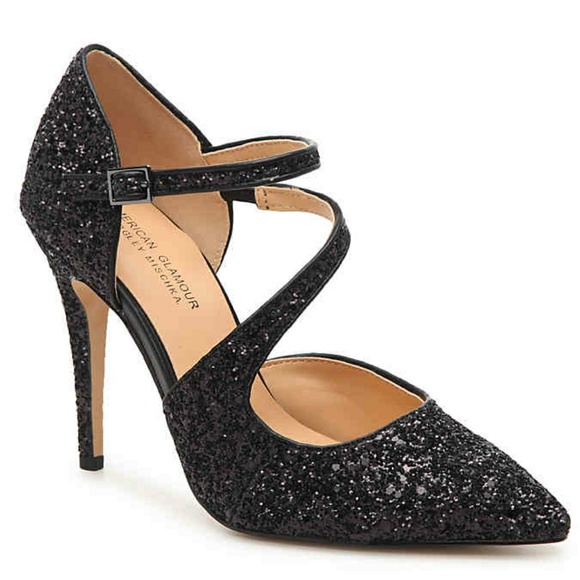 Badgley Mischka Shoes - NEW  black glitter heel size 7.5